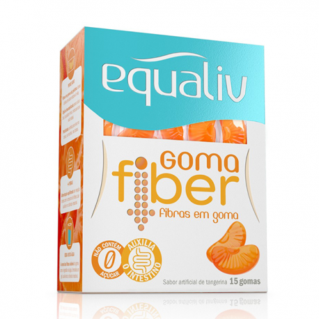 Equaliv Goma Fiber - Caixa Com 15 Gomas